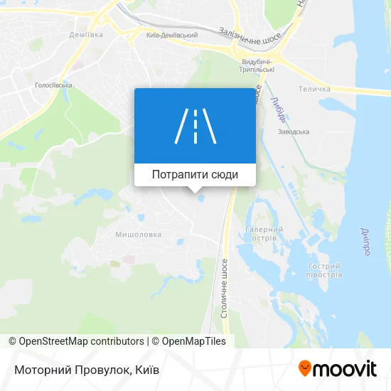 Карта Моторний Провулок