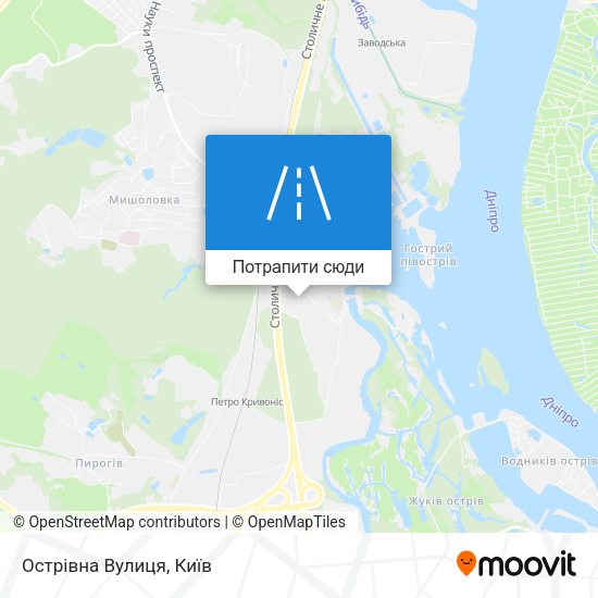 Карта Острівна Вулиця