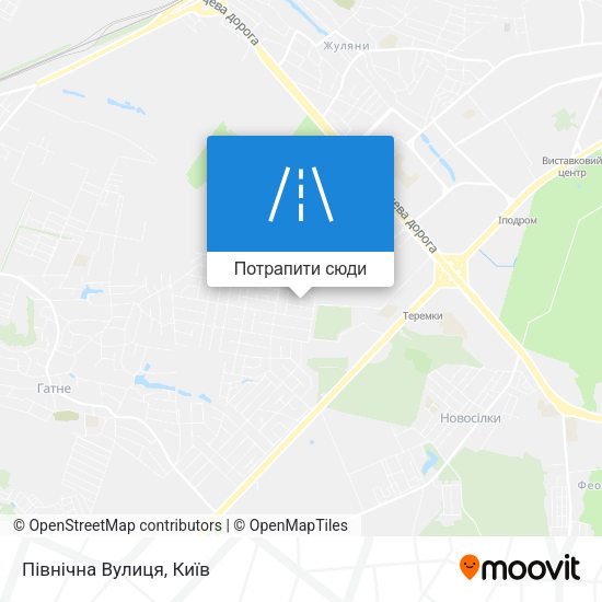 Карта Північна Вулиця