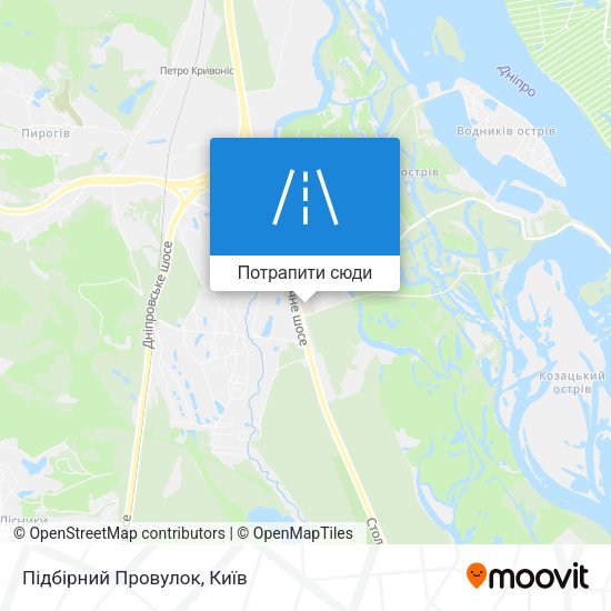 Карта Підбірний Провулок
