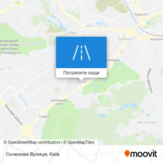 Карта Сєченова Вулиця