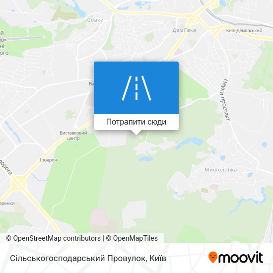 Карта Сільськогосподарський Провулок
