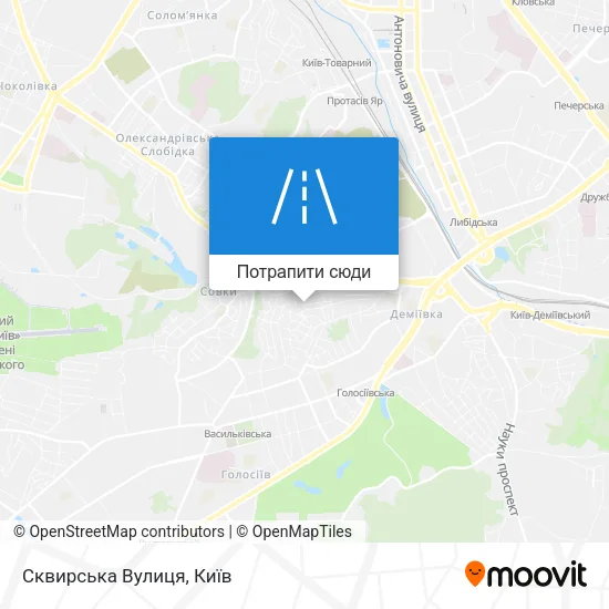 Карта Сквирська Вулиця
