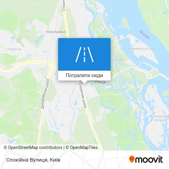 Карта Спокійна Вулиця