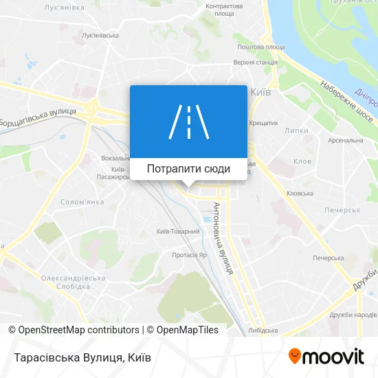 Карта Тарасівська Вулиця