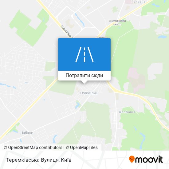 Карта Теремківська Вулиця