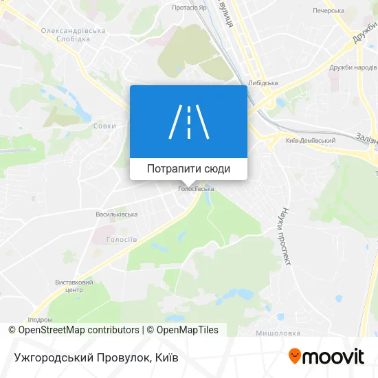 Карта Ужгородський Провулок