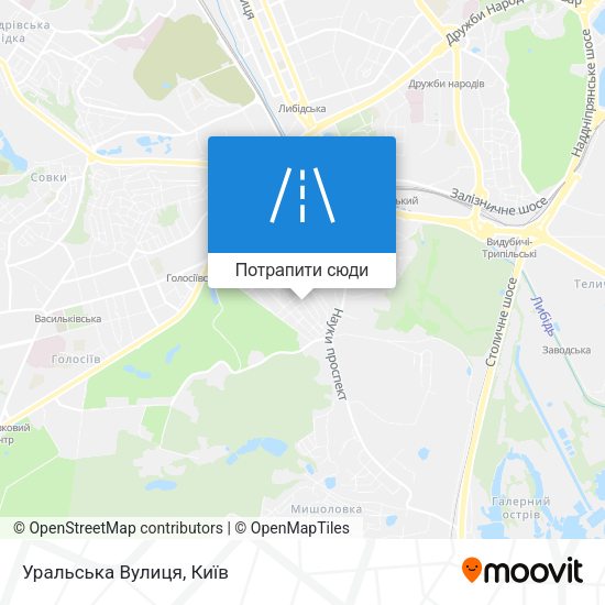 Карта Уральська Вулиця