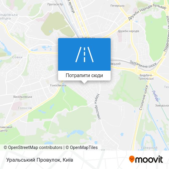Карта Уральський Провулок