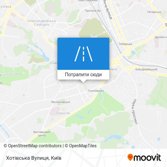 Карта Хотівська Вулиця