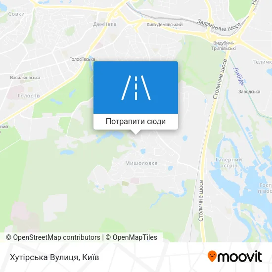Карта Хутірська Вулиця