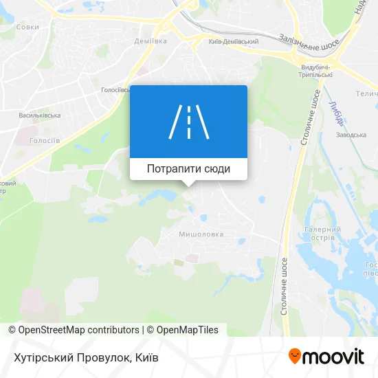 Карта Хутірський Провулок