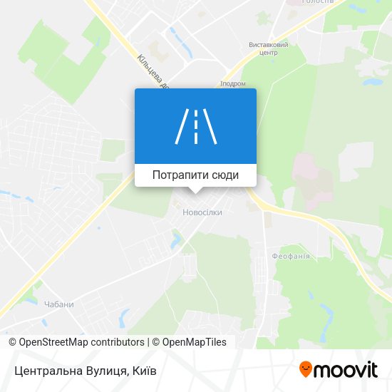 Карта Центральна Вулиця