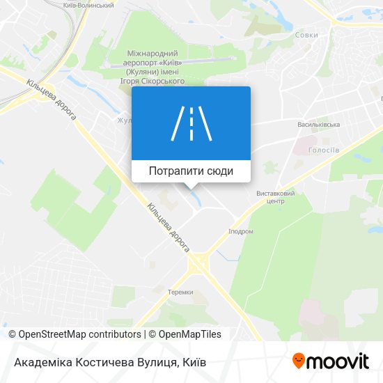 Карта Академіка Костичева Вулиця
