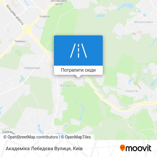 Карта Академіка Лебедєва Вулиця