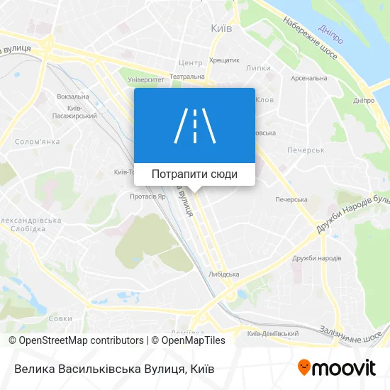 Карта Велика Васильківська Вулиця