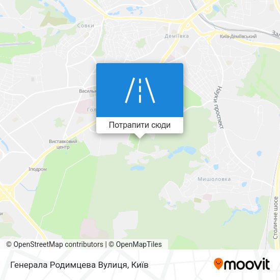 Карта Генерала Родимцева Вулиця