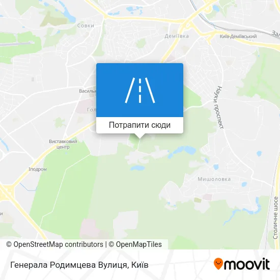 Карта Генерала Родимцева Вулиця
