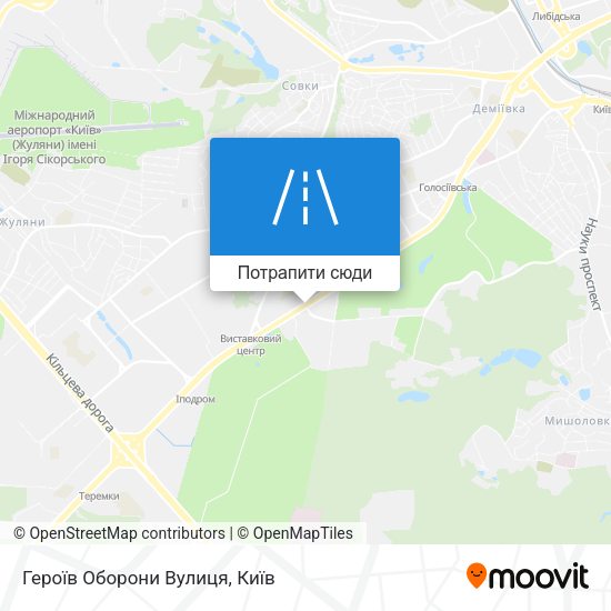 Карта Героїв Оборони Вулиця