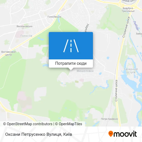 Карта Оксани Петрусенко Вулиця