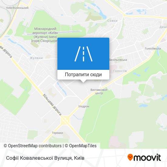 Карта Софії Ковалевської Вулиця