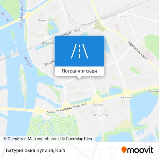 Карта Батуринська Вулиця