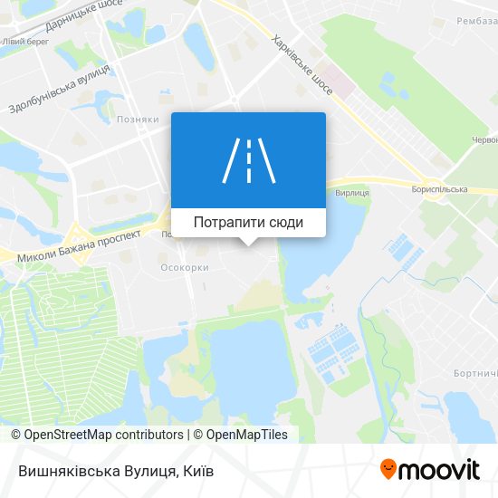 Карта Вишняківська Вулиця