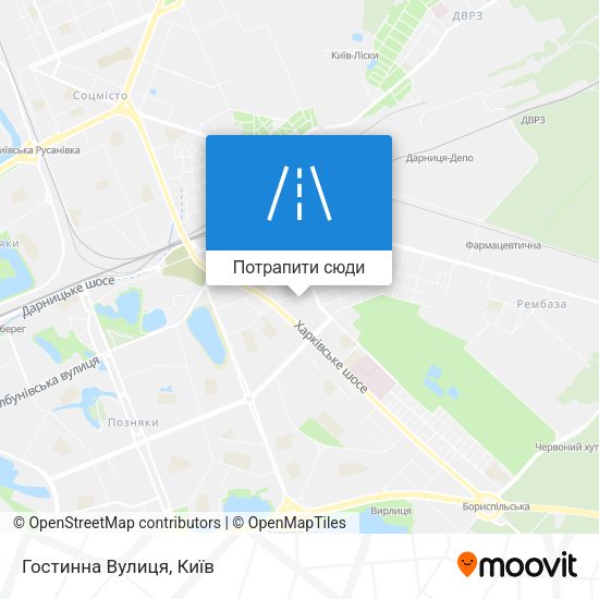 Карта Гостинна Вулиця