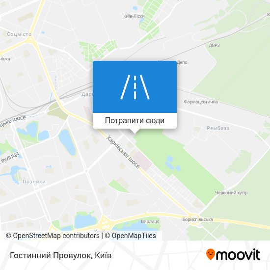 Карта Гостинний Провулок