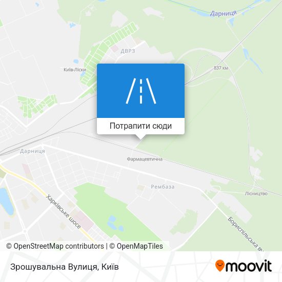 Карта Зрошувальна Вулиця