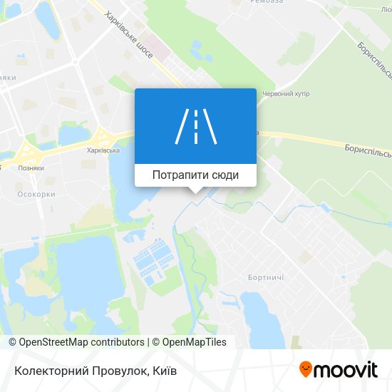 Карта Колекторний Провулок
