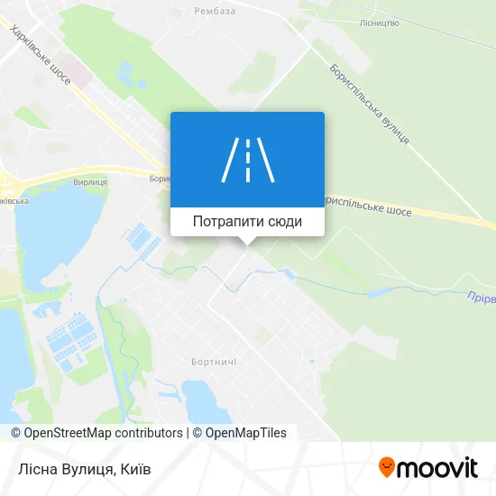Карта Лісна Вулиця