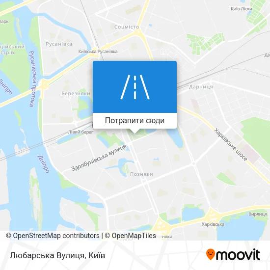 Карта Любарська Вулиця