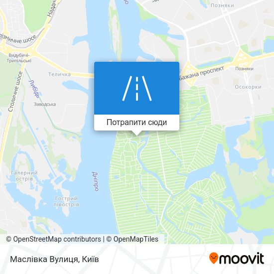Карта Маслівка Вулиця