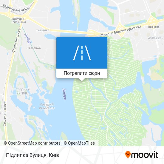 Карта Підлипка Вулиця