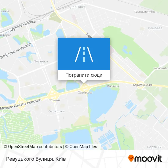 Карта Ревуцького Вулиця