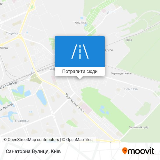 Карта Санаторна Вулиця