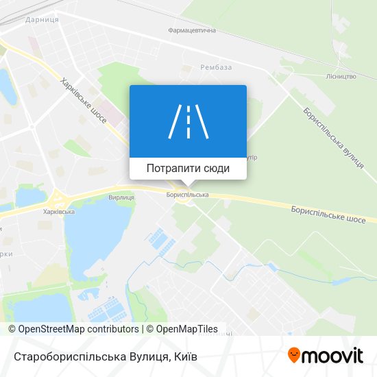 Карта Старобориспільська Вулиця