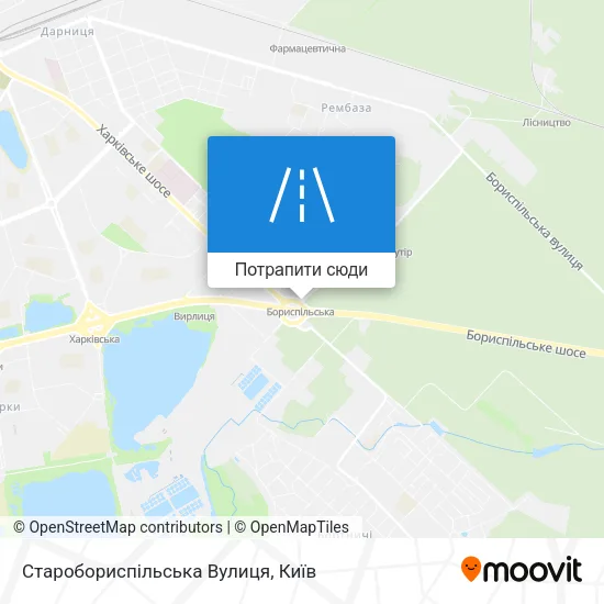 Карта Старобориспільська Вулиця