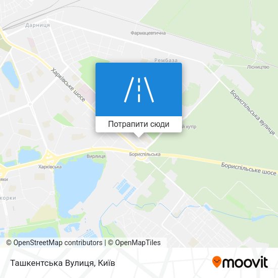 Карта Ташкентська Вулиця