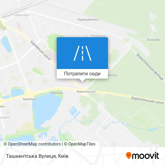 Карта Ташкентська Вулиця