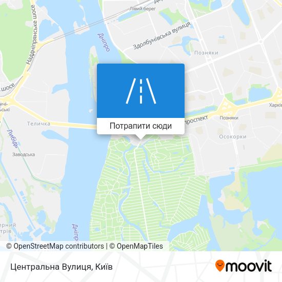Карта Центральна Вулиця