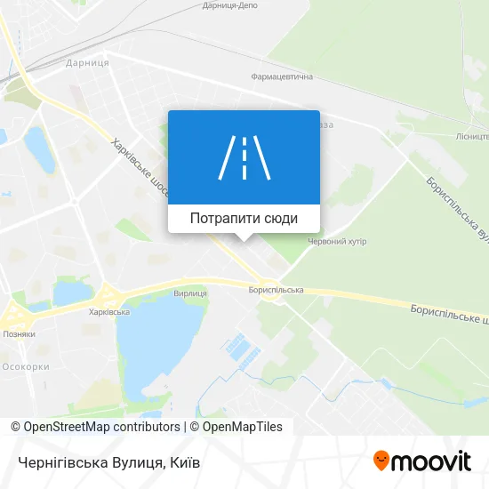 Карта Чернігівська Вулиця