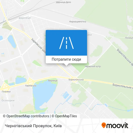 Карта Чернігівський Провулок