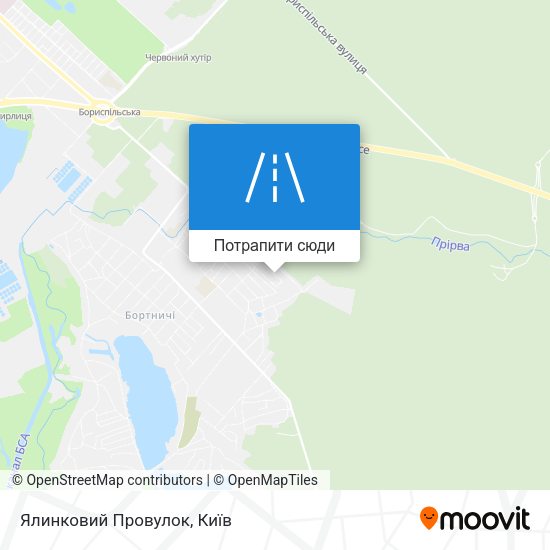 Карта Ялинковий Провулок