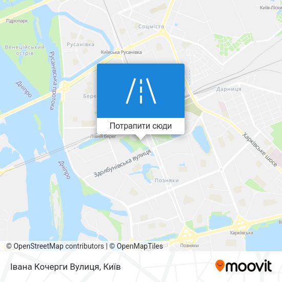 Карта Івана Кочерги Вулиця