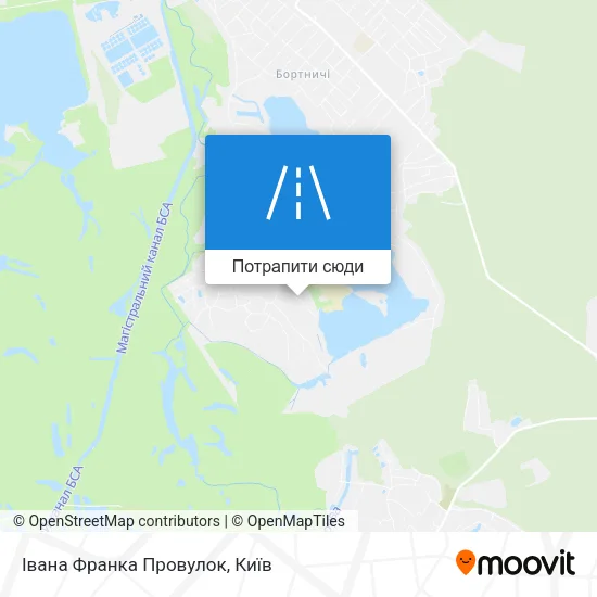 Карта Івана Франка Провулок