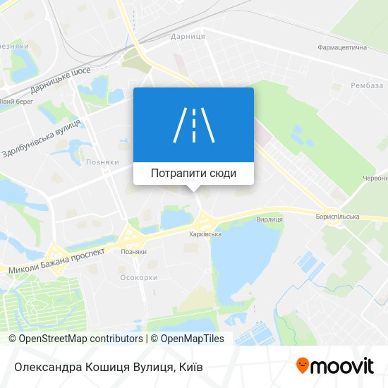 Карта Олександра Кошиця Вулиця