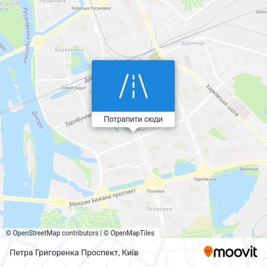 Карта Петра Григоренка Проспект