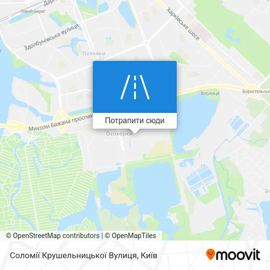 Карта Соломії Крушельницької Вулиця